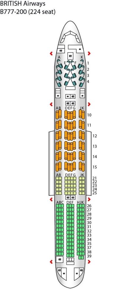 Seat map: British Airways Boeing 777 seat plan.